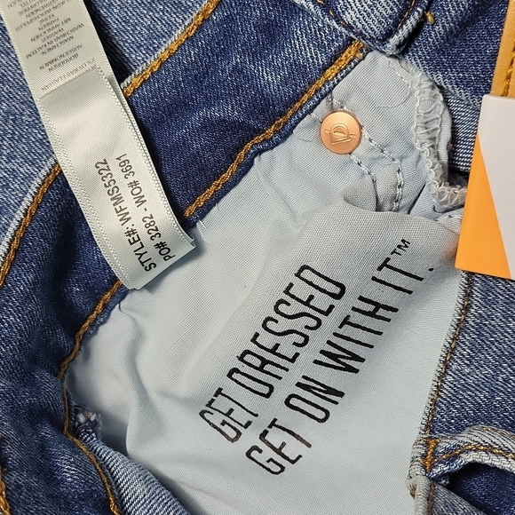 DU/ER Women's Jeans Midweight Denim Wide Leg High Rise Button Fly - Picture 7 of 9